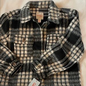 Cat & Jack Black and White Plaid Jacket